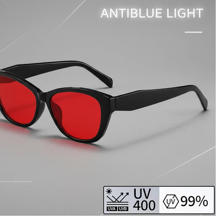 Red Lens Anti Blue Light Glasses (Sleep/Gaming)