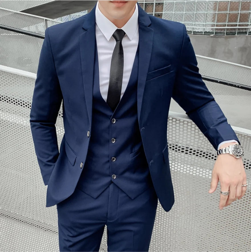 3-piece suit (blazer, vest, pants)