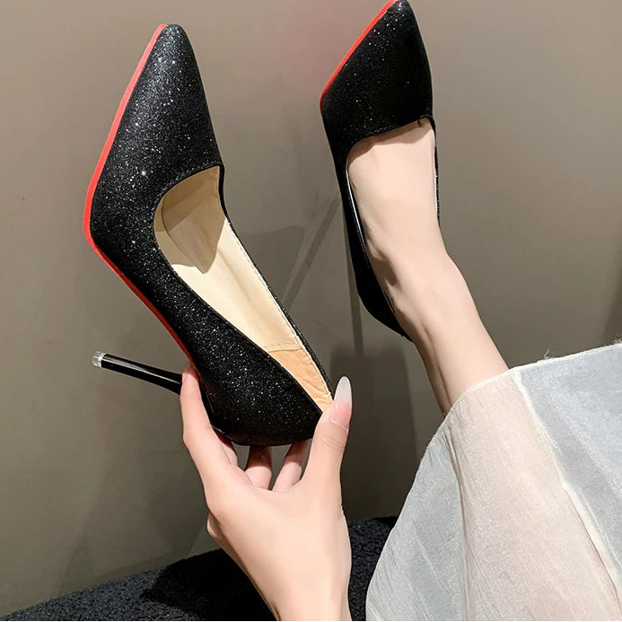 Metallic Gold/Silver Party Pumps