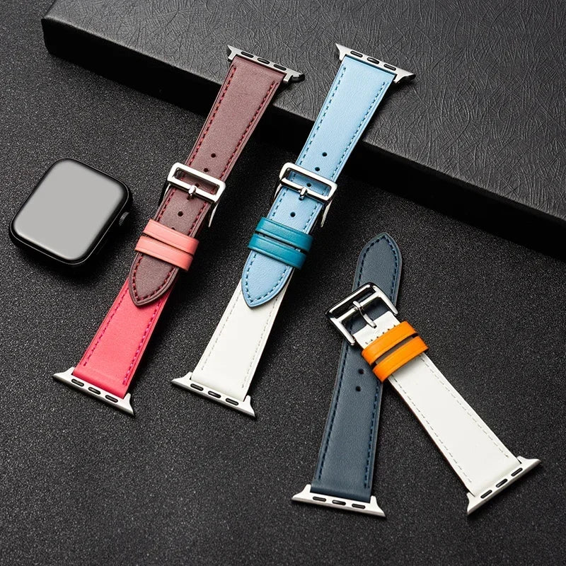 Leather strap For Apple watch band