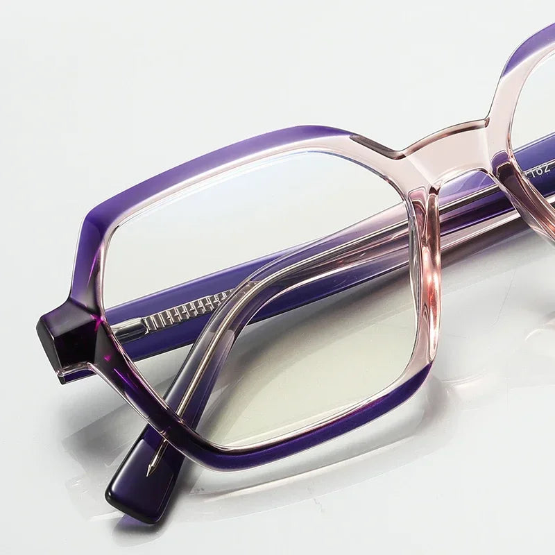 Trendy Polygonal Anti Blue Reading Glasses