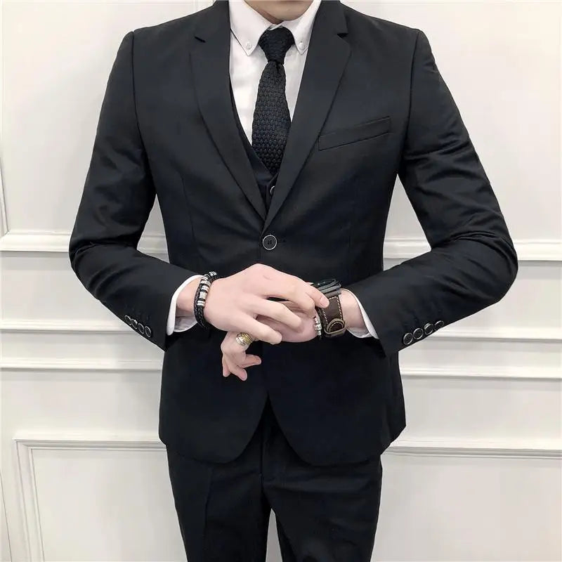 3-piece suit (blazer, vest, pants)