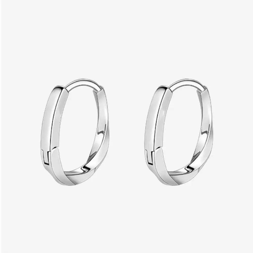 Minimalist/Classic Gold Plated Circle Hoop Earrings for Women