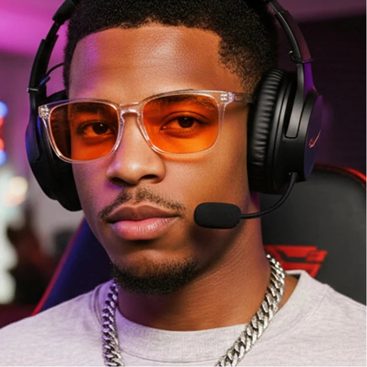 Red Lens Anti Blue Light Glasses (Sleep/Gaming)