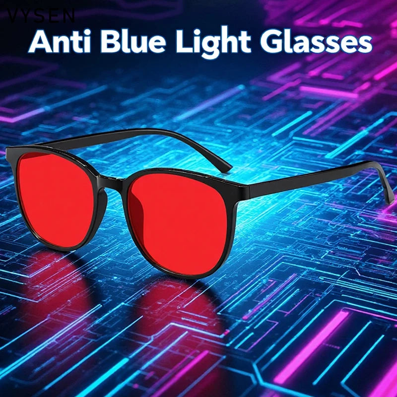 Red Lens Anti Blue Light Glasses (Sleep/Gaming)