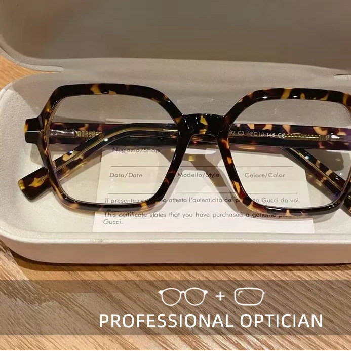 Trendy Polygonal Anti Blue Reading Glasses