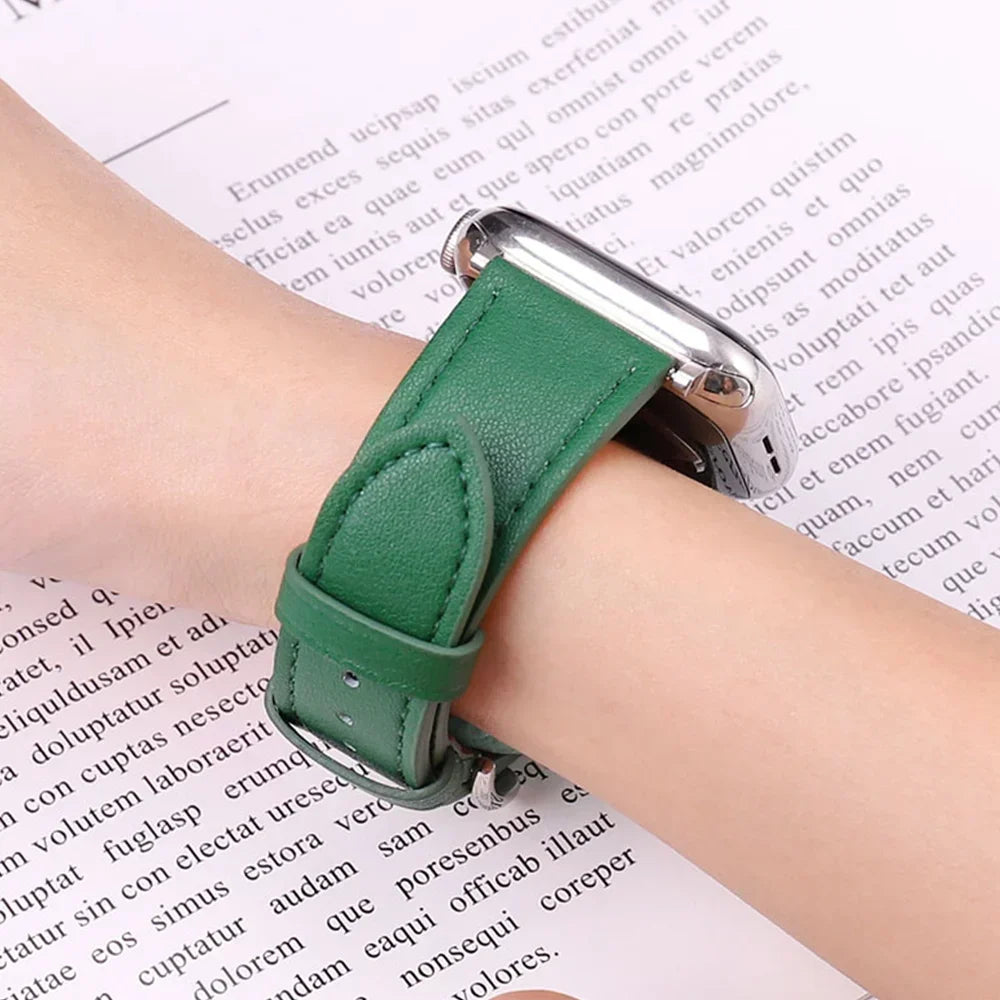 Leather strap For Apple watch band