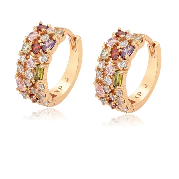 Gold Color Hoops Earrings