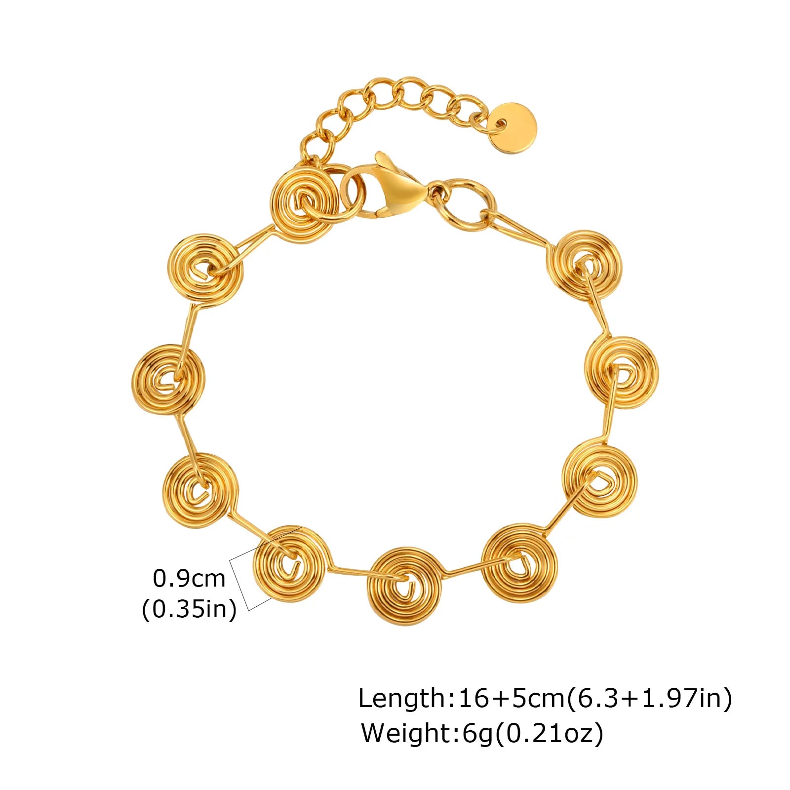 Waterproof Gold Plated Stainless Steel Thick Chain Bracelet for Women