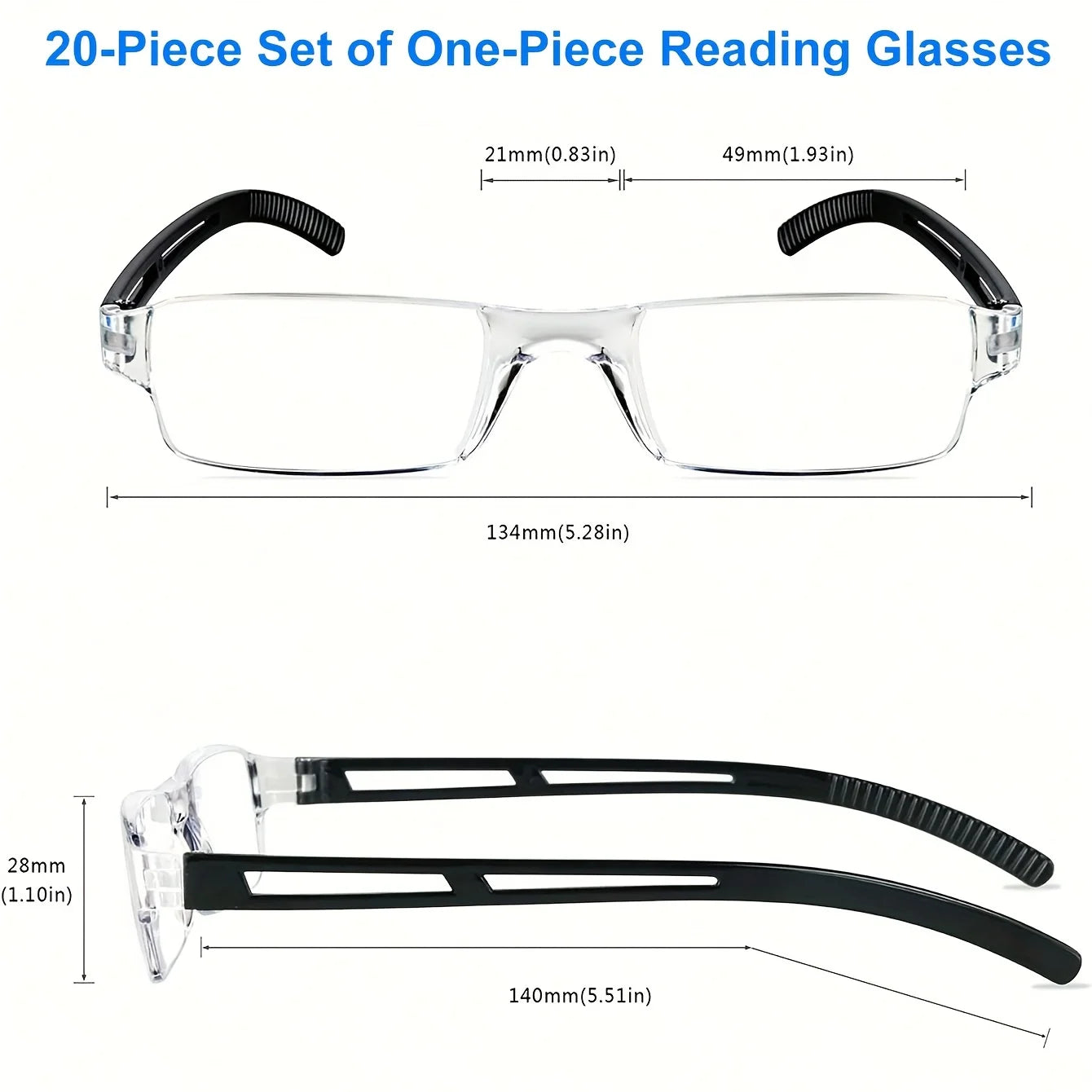 20Pcs All-In-One Reading Glasses