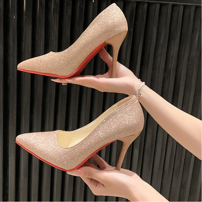 Metallic Gold/Silver Party Pumps