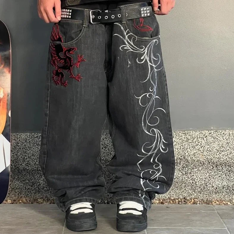 Wide leg oversized jeans