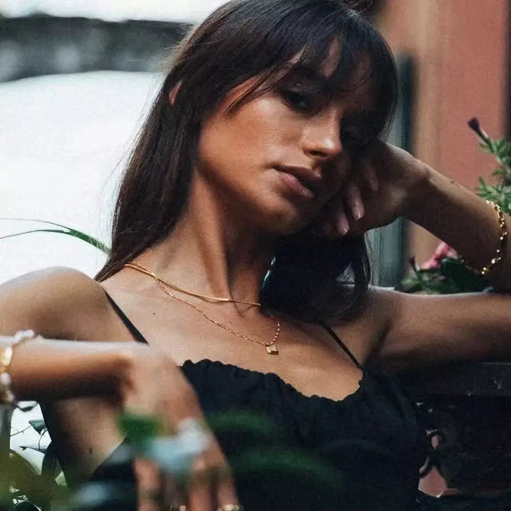 1.2mm Box Chain Necklace, Gold Color, Stainless Steel (Unisex)