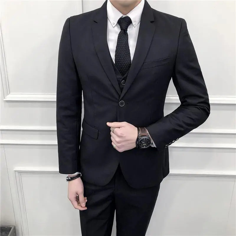 3-piece suit (blazer, vest, pants)