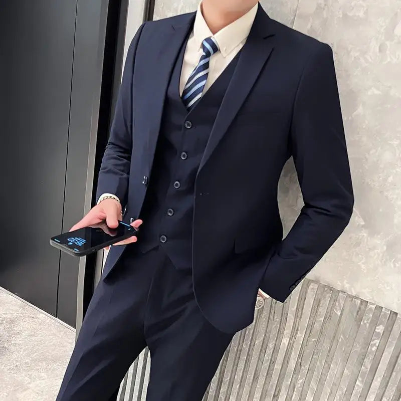 3-piece suit (blazer, vest, pants)